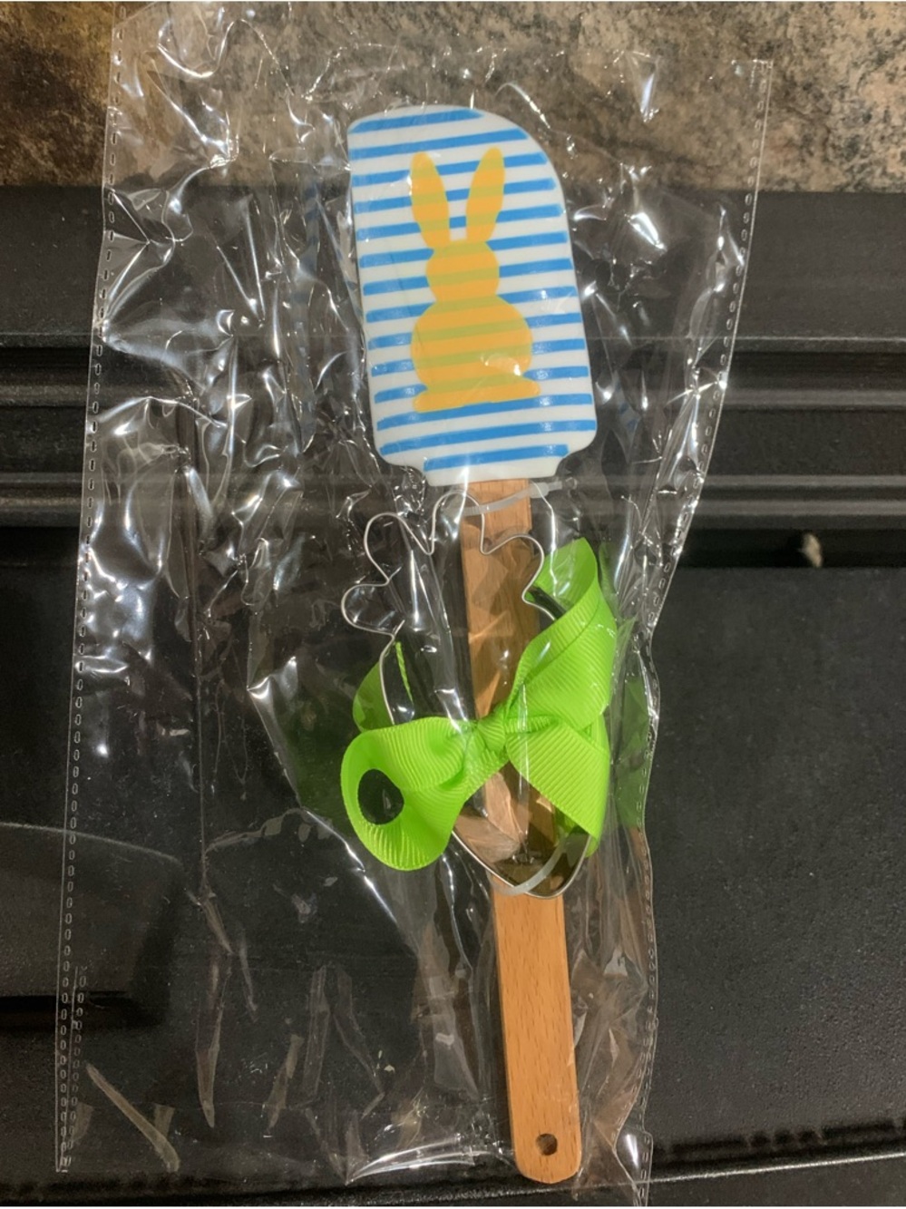 Lillian Vernon Happy Spring Easter Themed Silicone Spatula and Cookie Cutter NWT